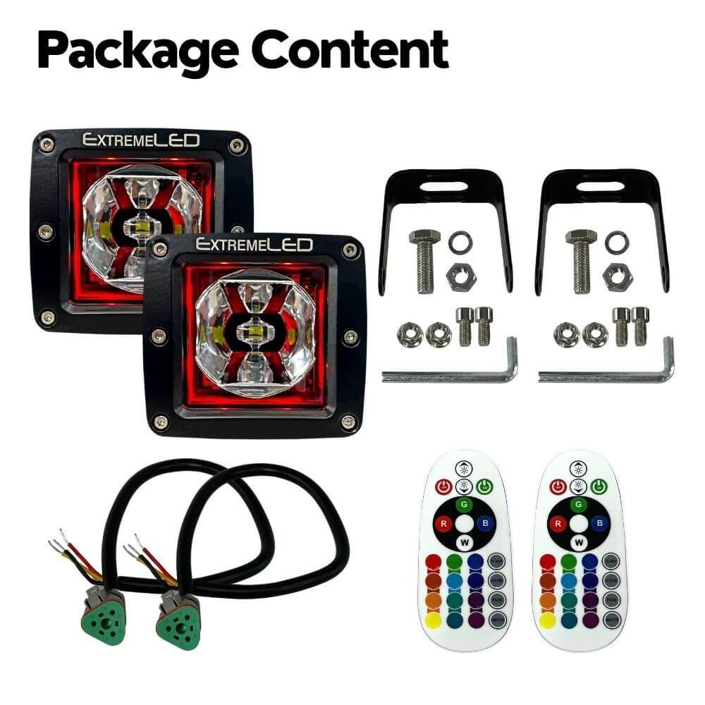 ExtremeLED Extreme Series 3" LED RGB Light Pod Pair