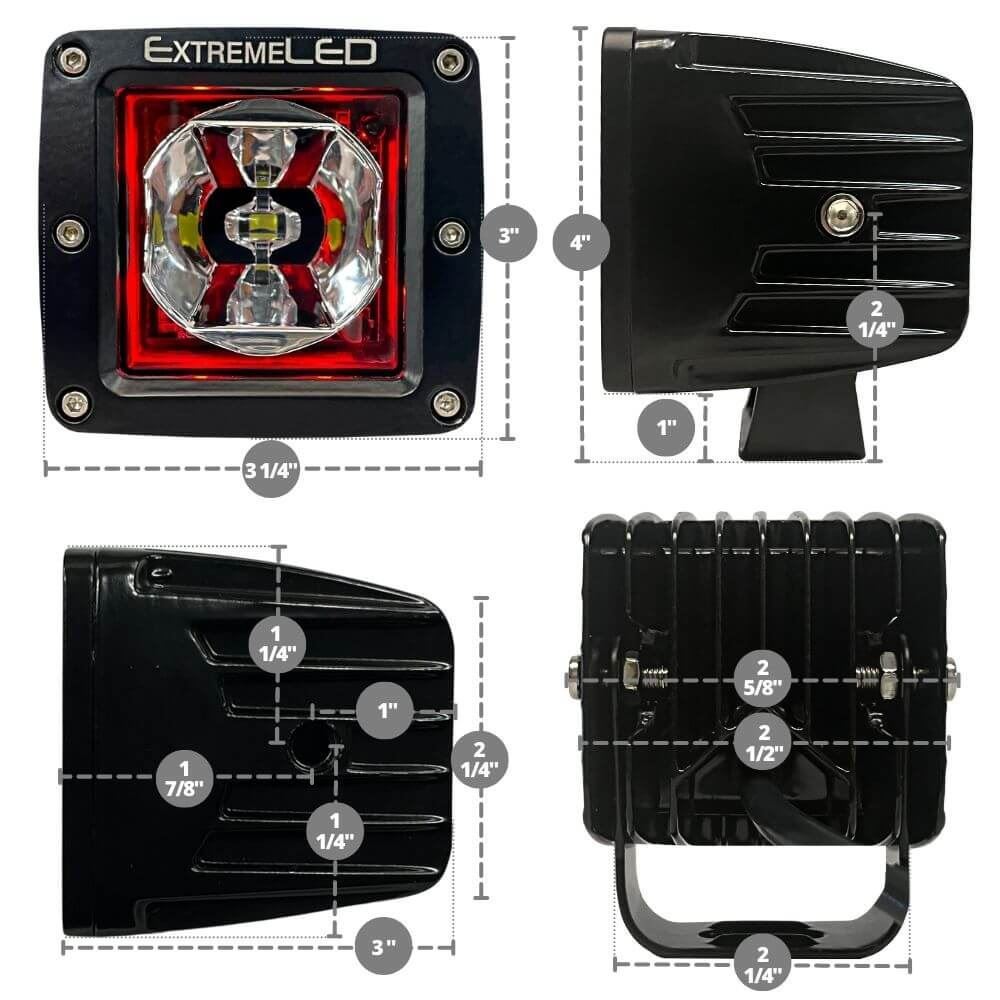 ExtremeLED Extreme Series 3" LED RGB Light Pod Pair