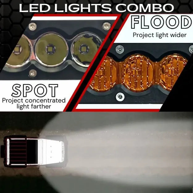 ExtremeLED 25" X6S Slim Amber/White 120W LED Light Bar & Harness