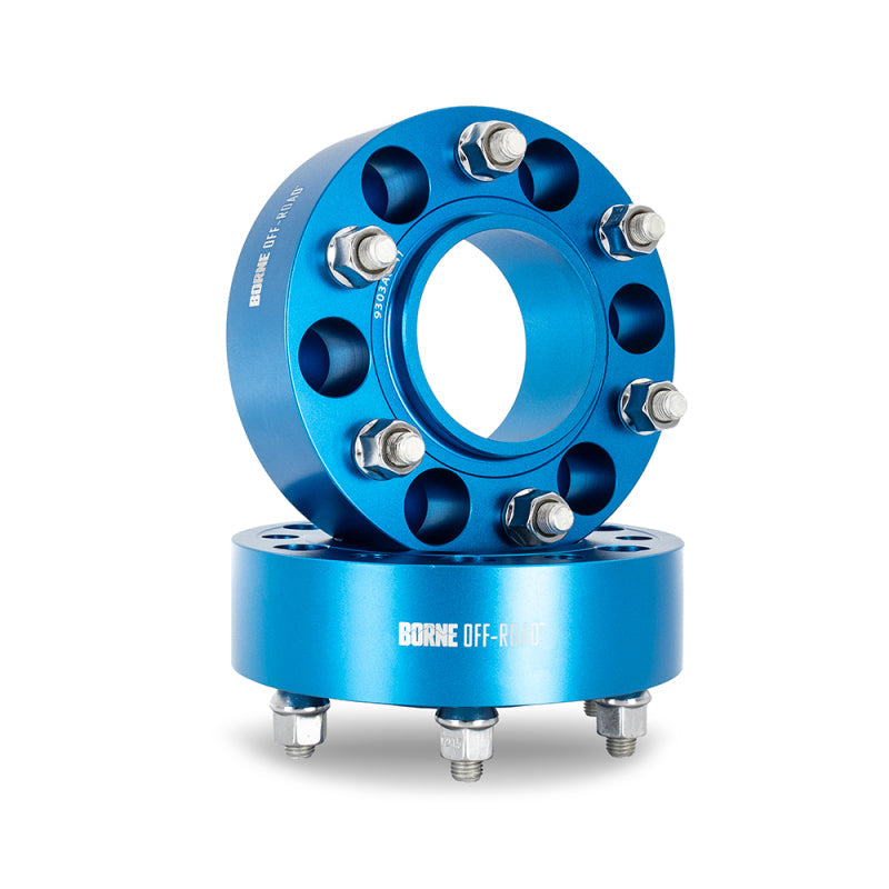 Borne Off-Road Wheel Spacers - 6x135 - 87.1 - 38 - M14 - Blue BNWS-007-380BL