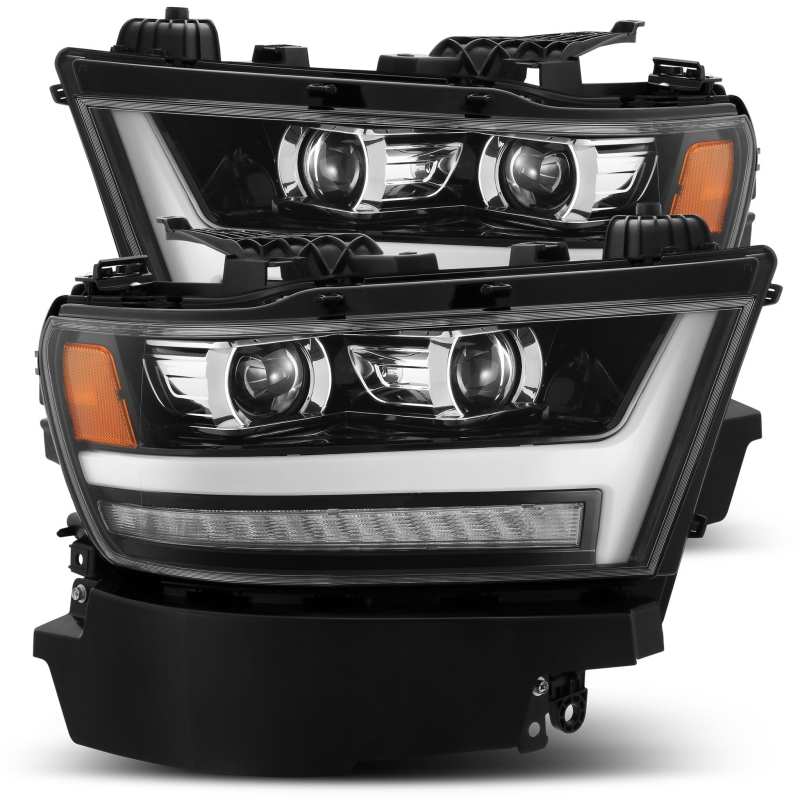 AlphaRex 19-24 Ram 1500 LUXX-Series LED Projector Headlights Jet Black