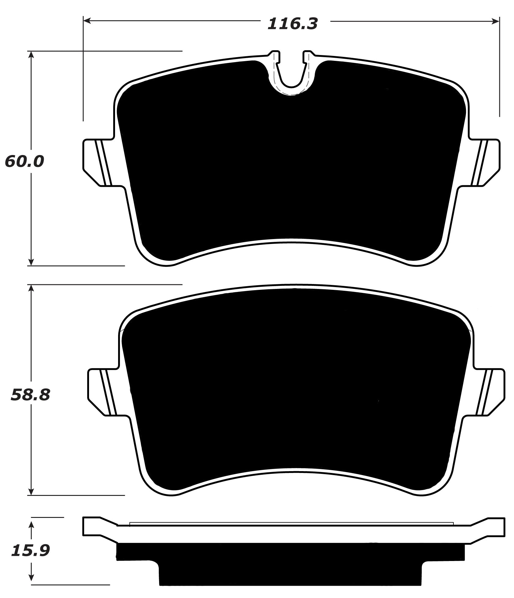 Porterfield Brake Pads for 2015 AUDI A6 Quattro 3.0L TDi
