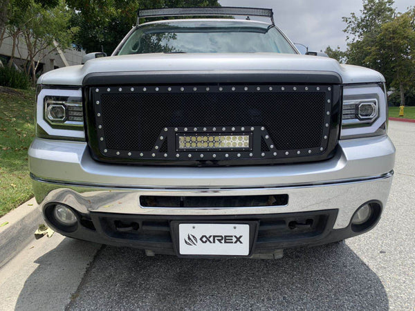 AlphaRex 07-13 GMC Sierra LUXX-Series LED Projector Headlights Jet Black
