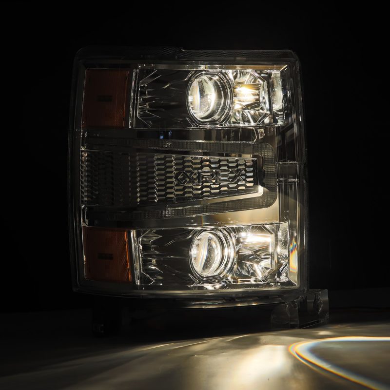 AlphaRex 14-15 Chevy 1500 PRO-Series Projector Headlights Chrome w/Sequential Signal & DRL 880246 *Discontinued