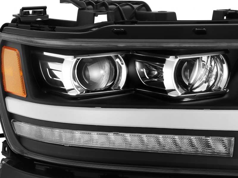 AlphaRex 19-24 Ram 1500 LUXX-Series LED Projector Headlights Jet Black