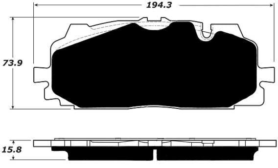 Porterfield Brake Pads for 2016 AUDI Q7 - w/400mm Front Discs