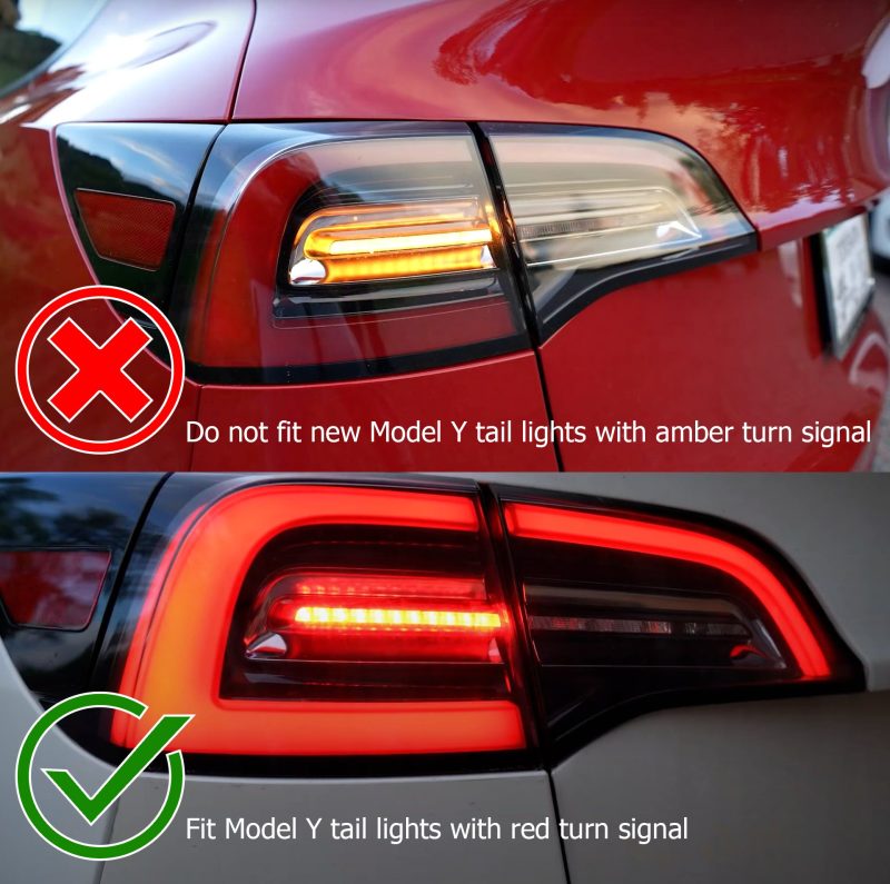 AlphaRex 17-23 Tesla Model 3 / 20-24 Model Y (Without Stock Amber Turn Signal) PRO-Series LED Tail Lights Jet Black