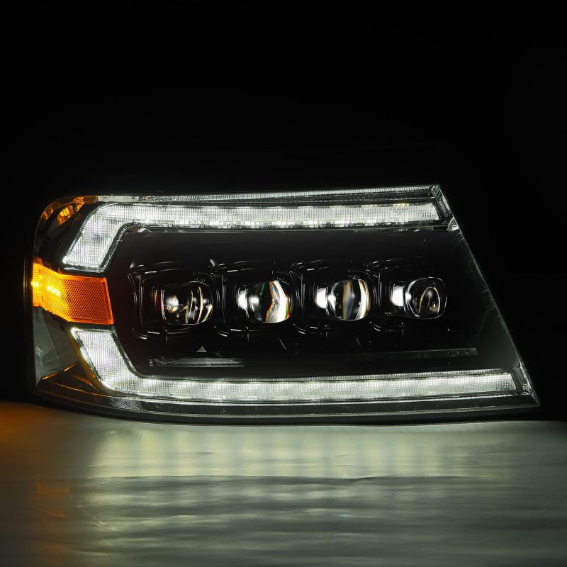 AlphaRex 04-08 Ford F150 / 06-08 Lincoln Mark LT NOVA-Series LED Projector Headlights Alpha-Black
