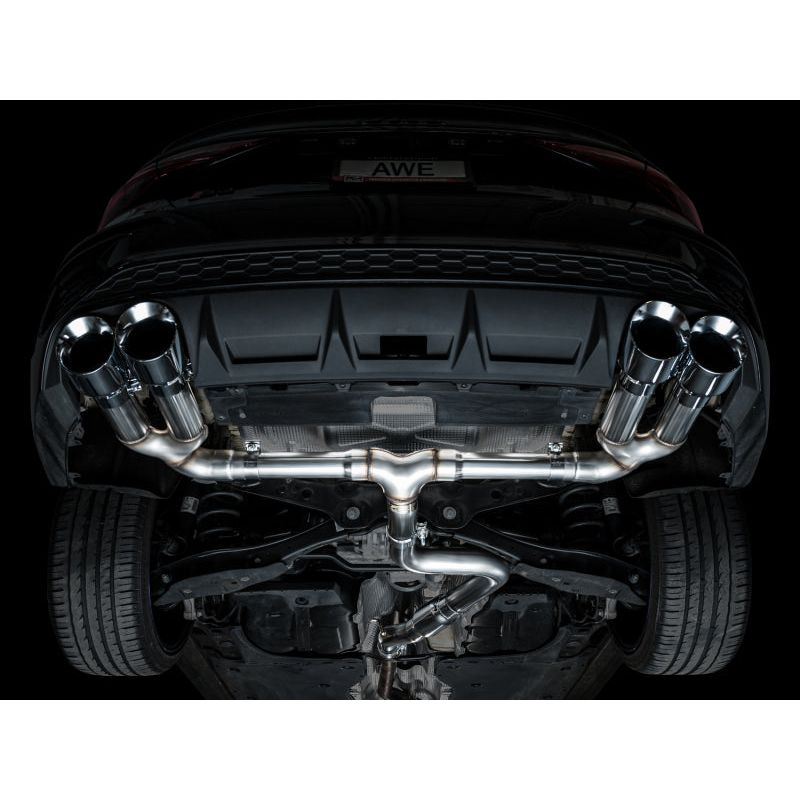 AWE 22-24 Audi 8Y S3 Track Edition Exhaust - Chrome Silver Tips