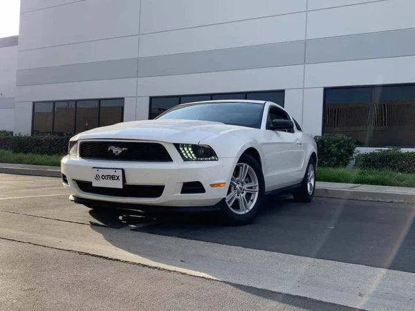 AlphaRex 10-12 Ford Mustang LUXX-Series LED Projector Headlights Alpha-Black