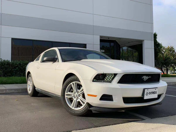 AlphaRex 10-12 Ford Mustang LUXX-Series LED Projector Headlights Alpha-Black