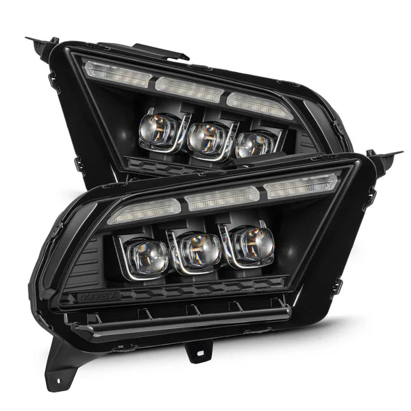 AlphaRex 10-12 Ford Mustang MK II NOVA-Series LED Projector Headlights Black