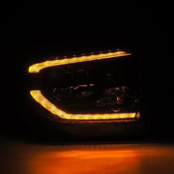 AlphaRex 14-21 Toyota Tundra MK II LUXX-Series LED Crystal Headlights Alpha-Black