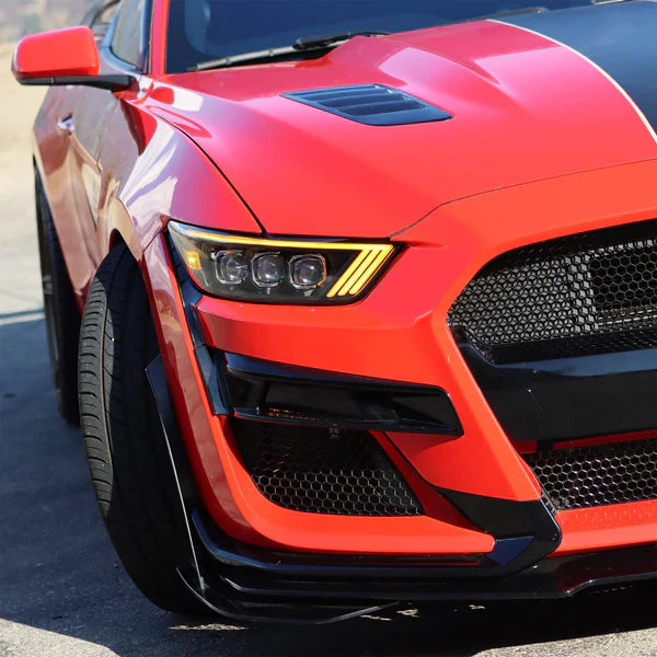 AlphaRex 15-17 Ford Mustang/18-20 Mustang Shelby GT350/GT500 NOVA-Series LED Projector Headlights Alpha-Black