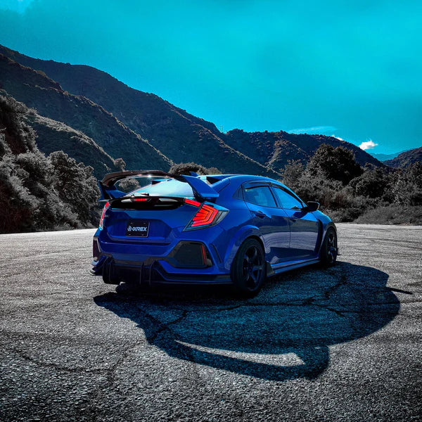 AlphaRex 16-21 Honda Civic Hatchback NOVA-Series Prismatic LED Tail Lights Black Smoke