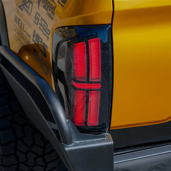 AlphaRex 16-23 Toyota Tacoma NOVA-Series Prismatic LED Tail Lights Black