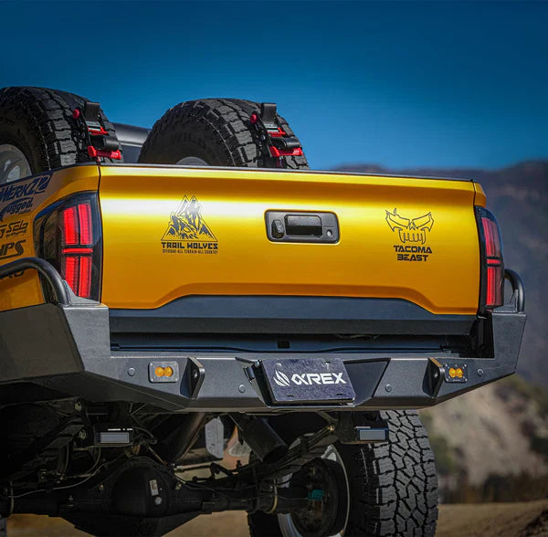 AlphaRex 16-23 Toyota Tacoma NOVA-Series Prismatic LED Tail Lights Black