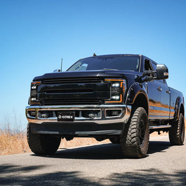 AlphaRex 17-19 Ford Super Duty MKII NOVA-Series LED Projector Headlights Black