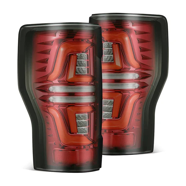 AlphaRex 17-19 Ford Super Duty PRO-Series LED Tail Lights Red Smoke