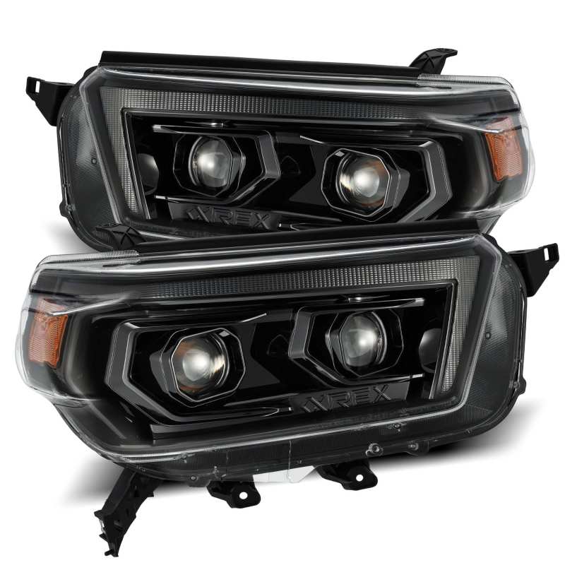 AlphaRex 10-13 Toyota 4Runner LUXX-Series Projector Headlights Alpha-Black