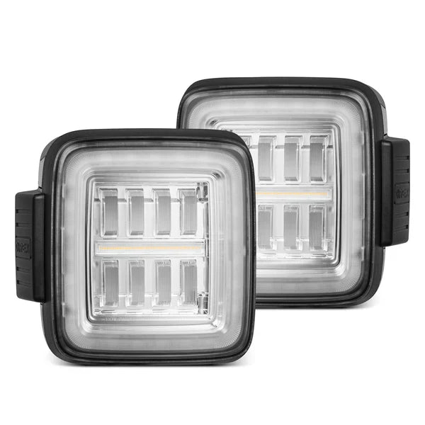 AlphaRex 18-24 Jeep Wrangler JL NOVA-Series Prismatic LED Tail Lights Clear