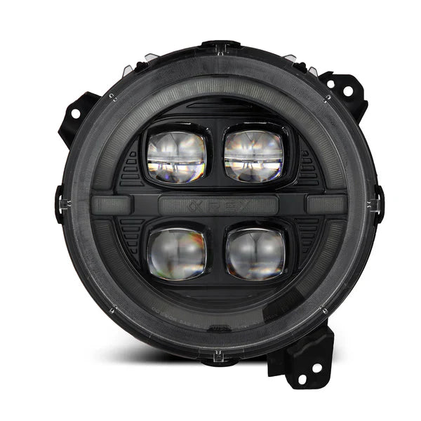 AlphaRex 18-25 Jeep Wrangler JL/Gladiator JT NOVA-Series LED Projector Headlights Alpha-Black