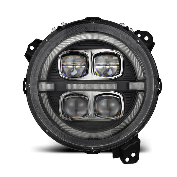 AlphaRex 18-25 Jeep Wrangler JL/Gladiator JT NOVA-Series LED Projector Headlights Black