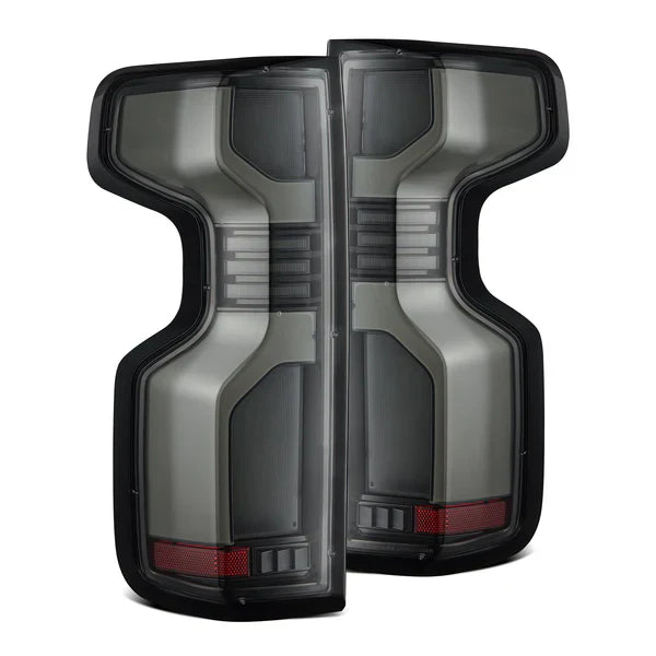 AlphaRex 19-25 Chevrolet Silverado 1500 / 20-25 Silverado 2500HD/3500HD LUXX-Series LED Tail Lights Alpha-Black