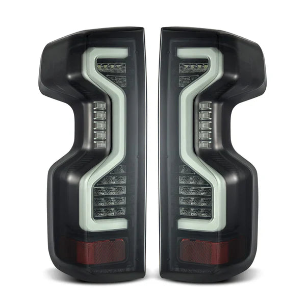 AlphaRex 19-25 Chevrolet Silverado 1500 / 20-25 Silverado 2500HD/3500HD PRO-Series LED Tail Lights Jet Black