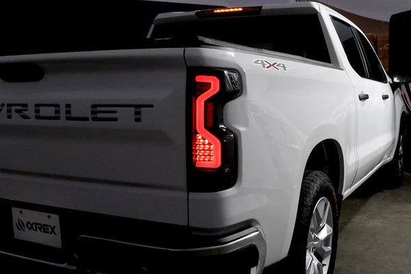AlphaRex 19+ Chevrolet Silverado 1500/2500HD/3500HD PRO-Series LED Tail Lights Red Smoke