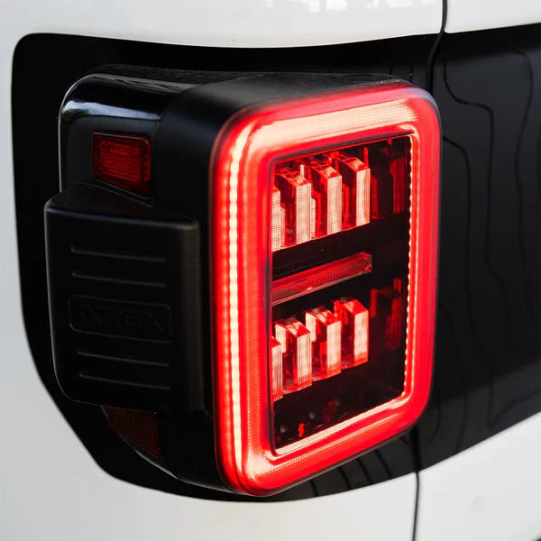 AlphaRex 19-25 Jeep Gladiator JT NOVA-Series Prismatic LED Tail Lights Black-Red