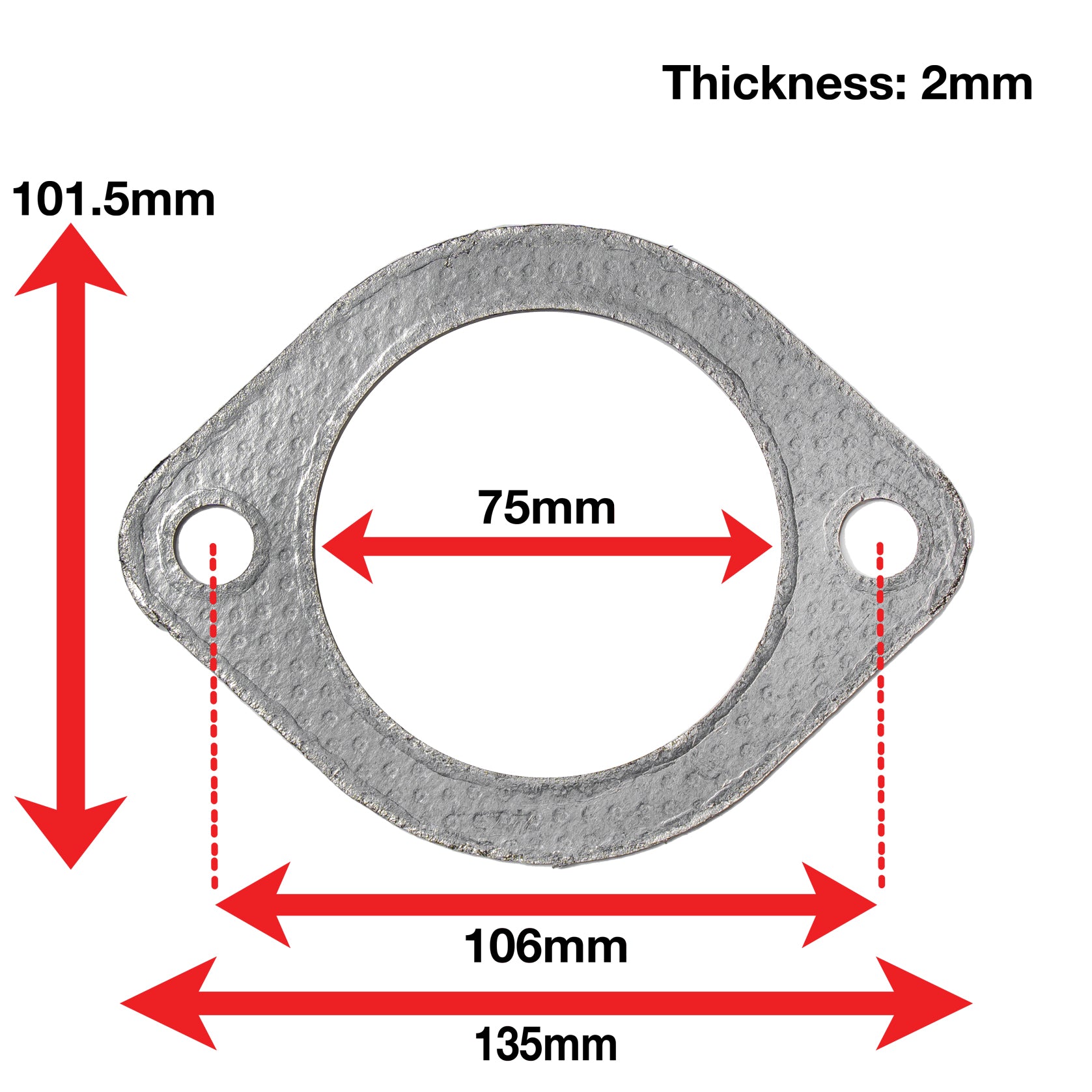 APEXi A'PEXi - Exhaust Gasket (Two Bolt) - Replacement