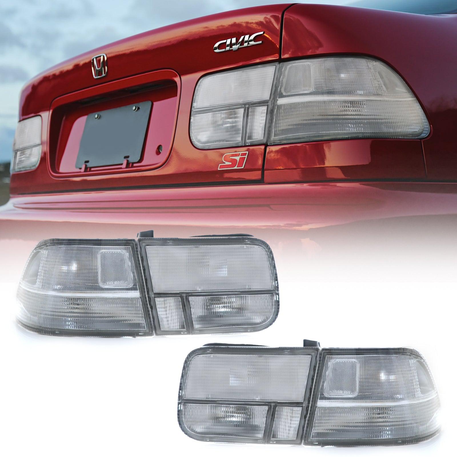 1996-2000 Honda Civic 2d Coupe Ek Jdm Clear 4pcs Rear Tail Light