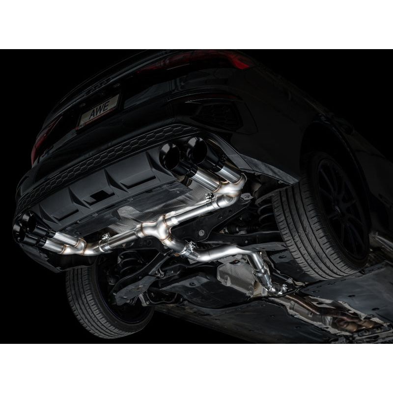 AWE 22-24 Audi 8Y S3 Track Edition Exhaust - Diamond Black Tips