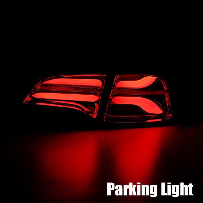AlphaRex 20-24 Tesla Model Y / 22-23 Model 3 (With Stock Amber Turn Signal) PRO-Series LED Tail Lights Jet Black
