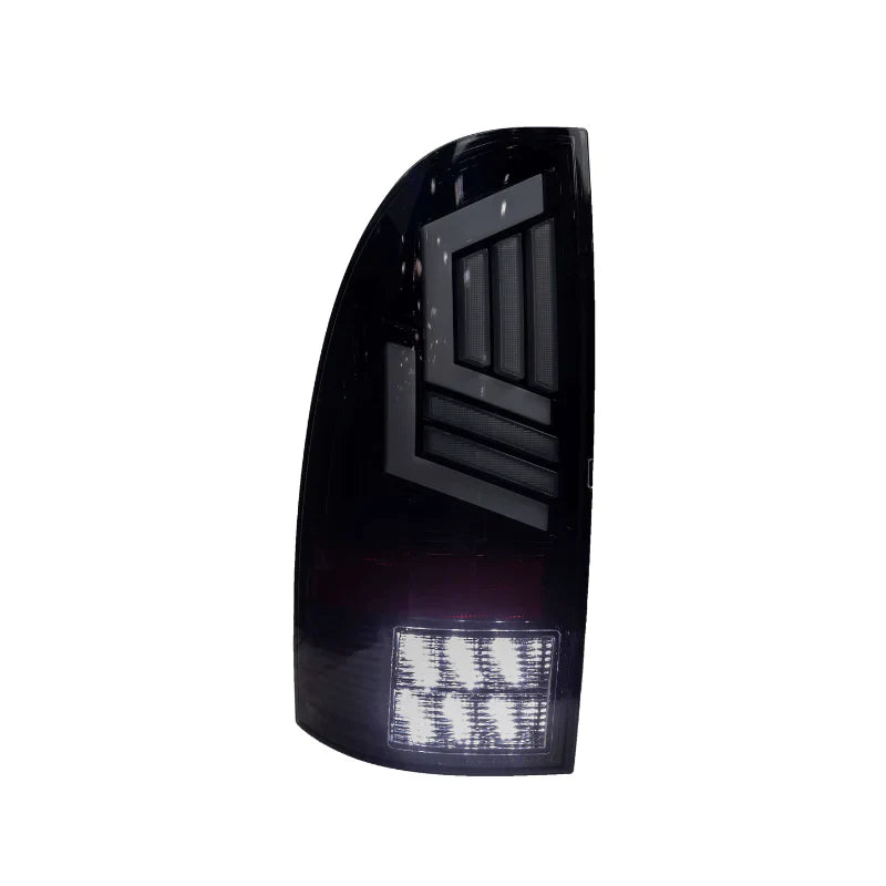 Winjet Toyota Tacoma 2005-15 Sequential Tail Lights - Glossy Black Clear