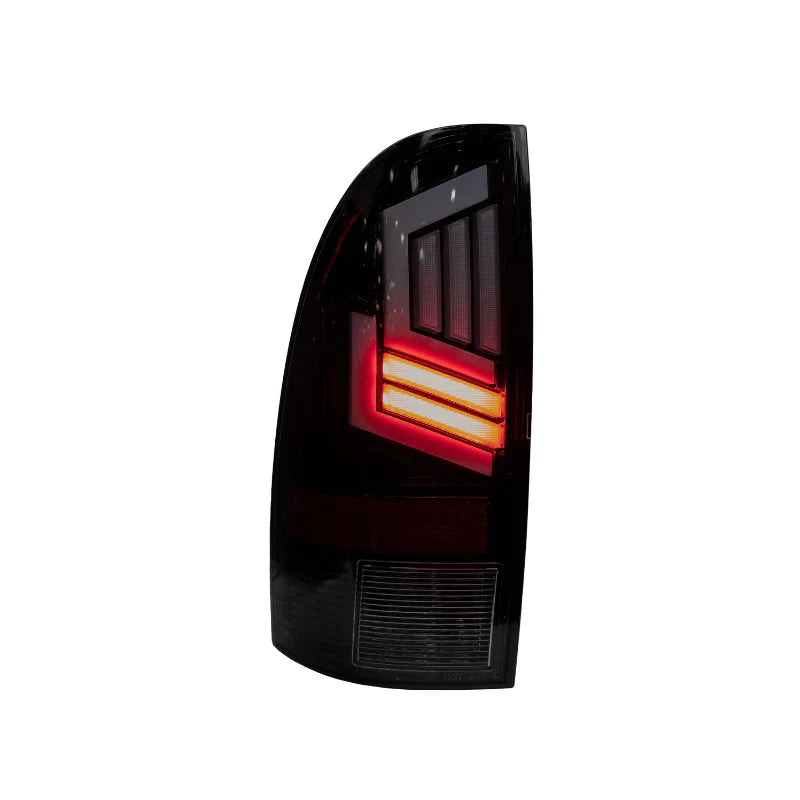 Winjet Toyota Tacoma 2005-15 Sequential Tail Lights - Glossy Black Clear
