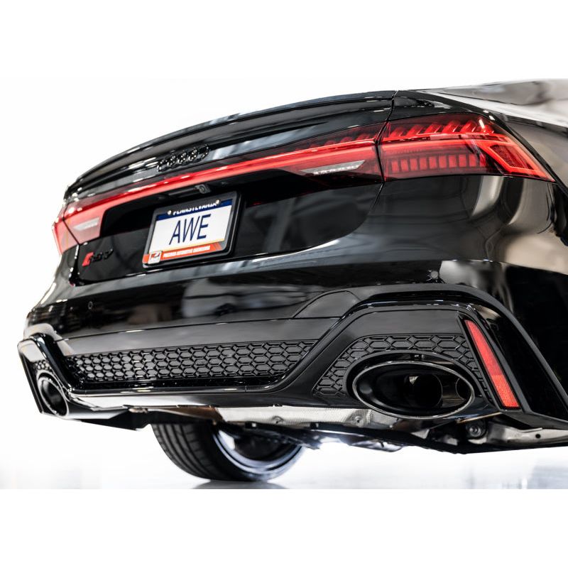 AWE Tuning 21-23 Audi C8 RS6/RS7 SwitchPath Cat-back Exhaust - Diamond Black Tips