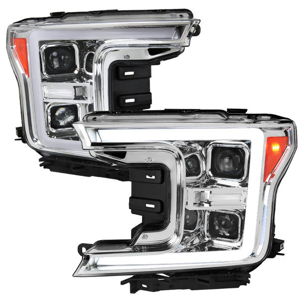 Spec-D 18-20 Ford F-150 Headlights Sequential Switchback Chrome