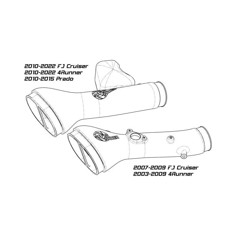 aFe Momentum GT Cold Air Intake System w/ Pro DRY S Filter Toyota FJ Cruiser 07-21 V6-4.0L