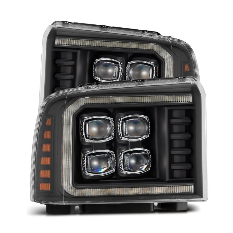 AlphaRex 05-07 Ford Super Duty/Excursion NOVA-Series LED Projector Headlights Black