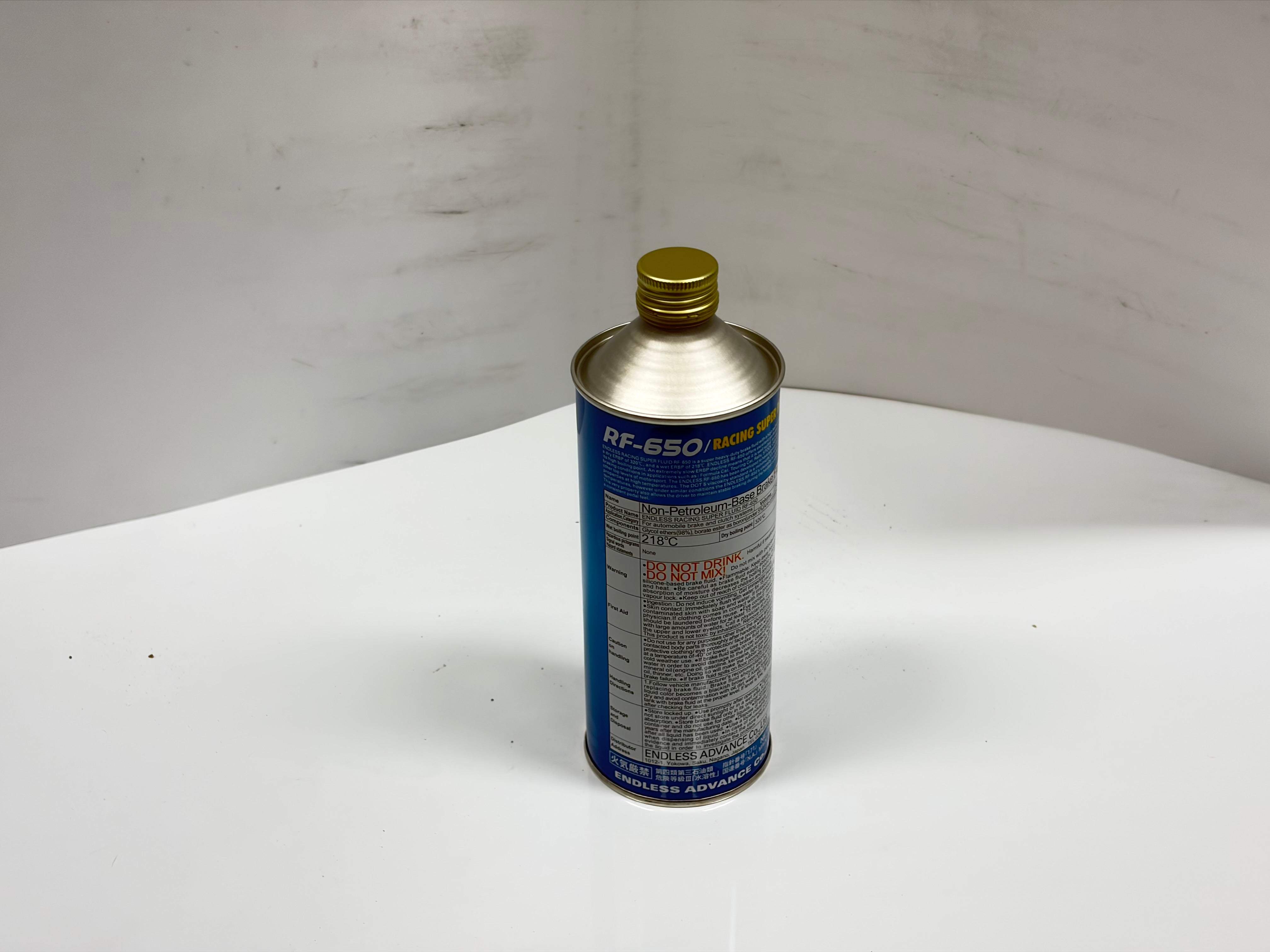 Endless RF‑650 Racing Brake Fluid 500 mL - 613°F Dry Boiling Point, Motorsport Grade RF650