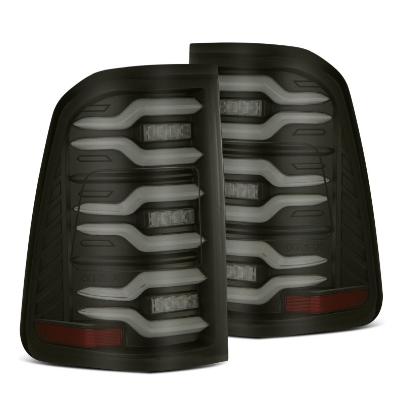 AlphaRex 19-22 Ram 1500 LUXX-Series LED Tail Lights Black