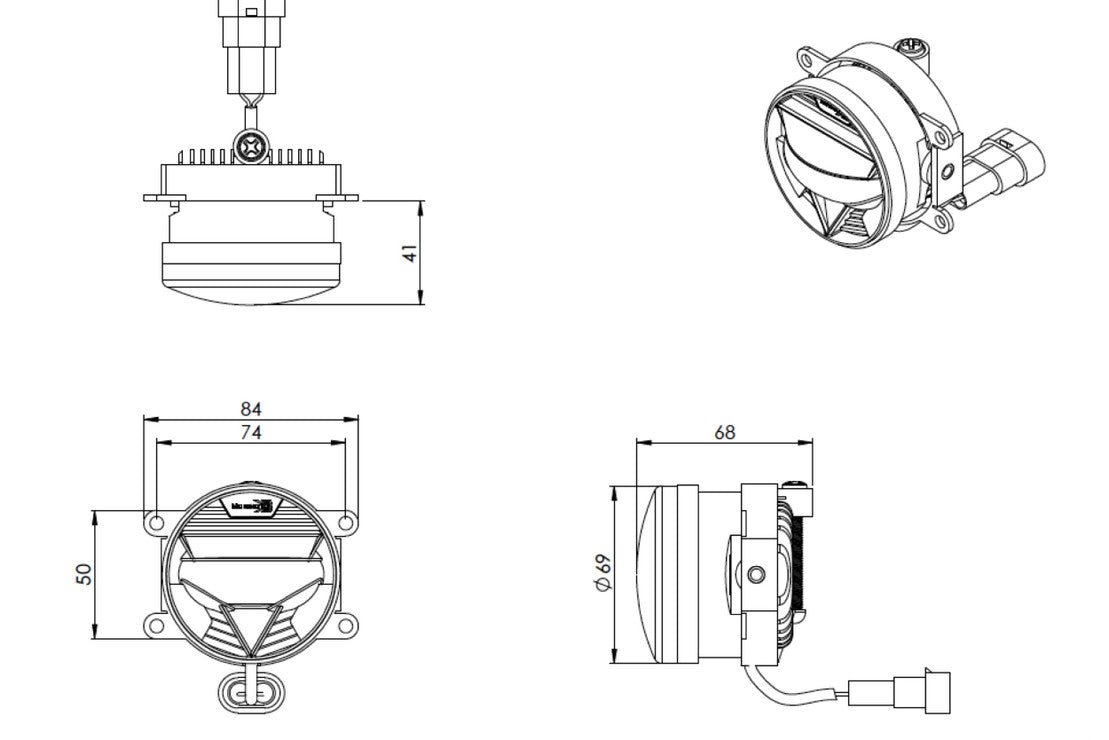 Morimoto Universal XB LED Fog Lights (70MM)