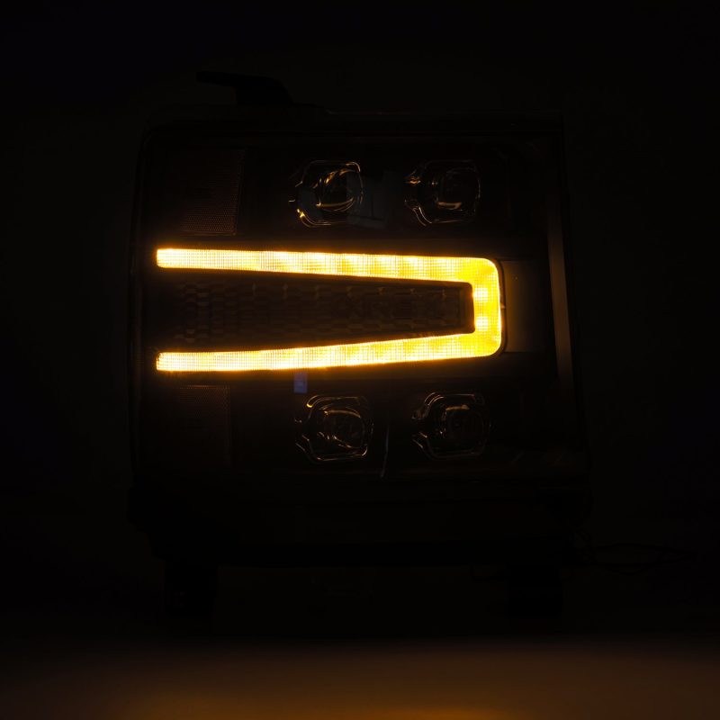 AlphaRex 16-18 Chevrolet Silverado 1500 NOVA-Series LED Projector Headlights Black