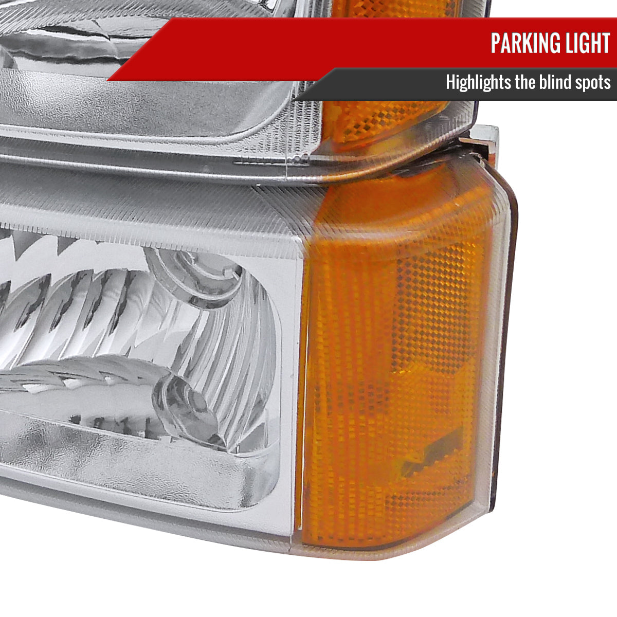 Spec-D 02-06 Silverado/Avalanche Headlights w/ Bumper Lights Chrome.