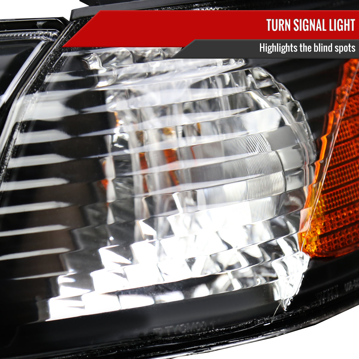Spec-D 00-01 Camry Headlights OEM Style with Amber Reflectors Black