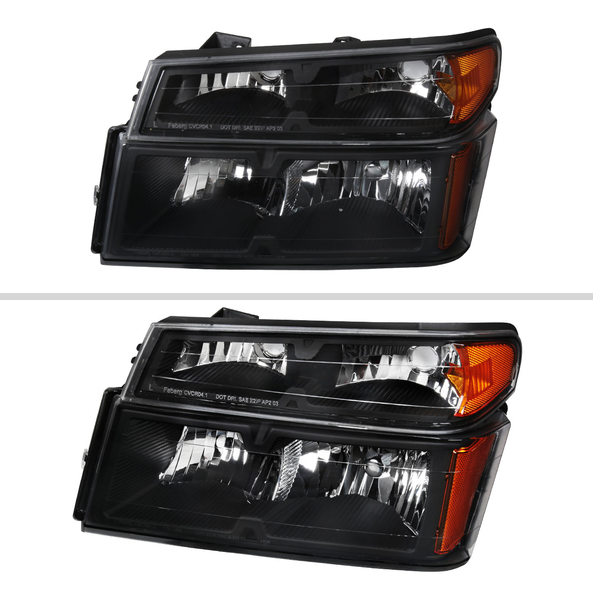 Spec-D 04-12 Colorado GMC Canyon Isuzu I-Series OE Headlights Black