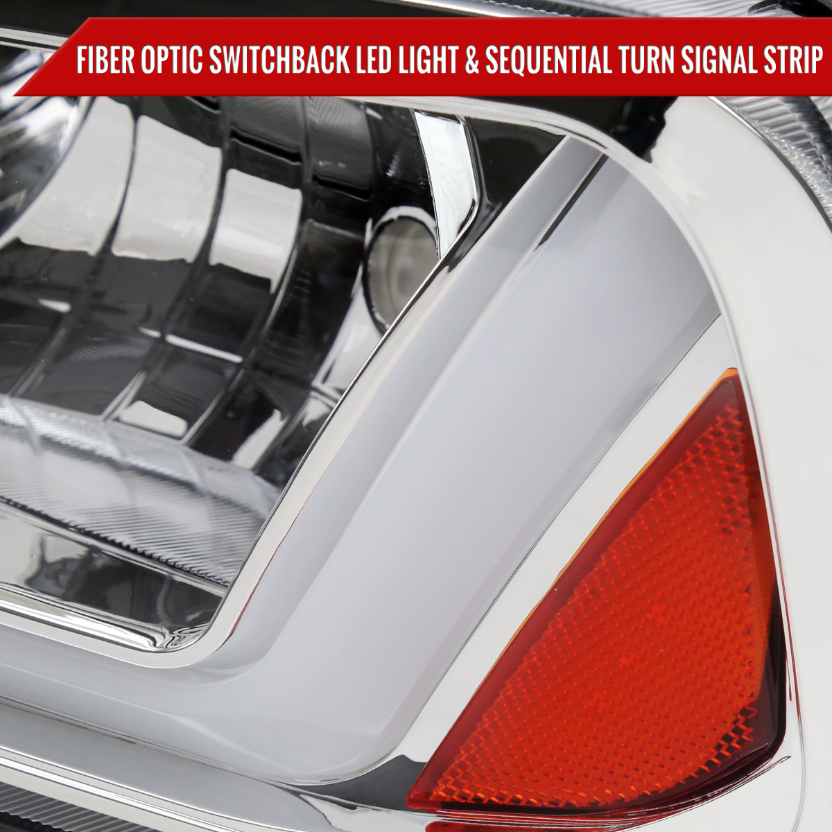 Spec-D 06-10 Dodge Charger SEQ LED Bar Headlights OEM Style Chrome