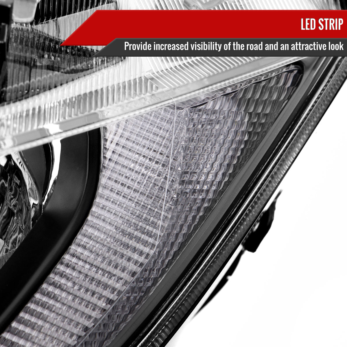 Spec-D 16-21 Honda Civic Headlights OEM Style Projector Black.